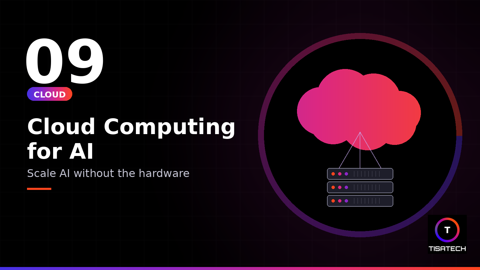 Cloud computing infrastructure for scalable AI deployment
