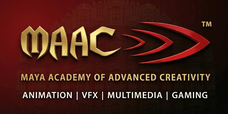 MAAC institute banner showing animation VFX multimedia and gaming courses