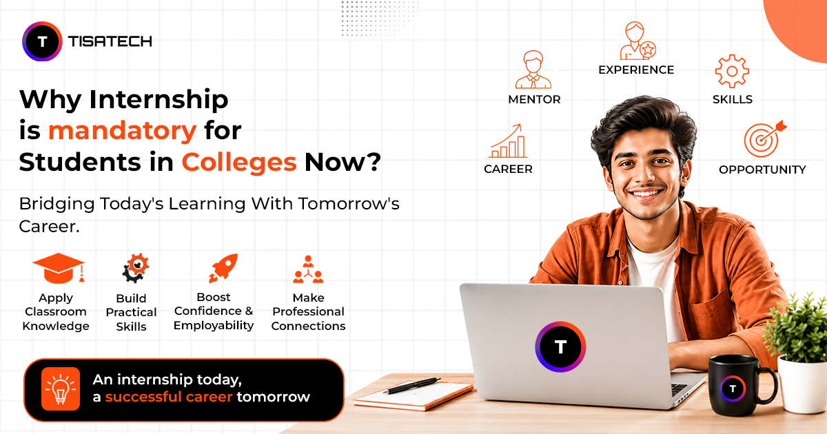 Infographic explaining why internships are essential for college students to gain practical skills, experience, and career opportunities.