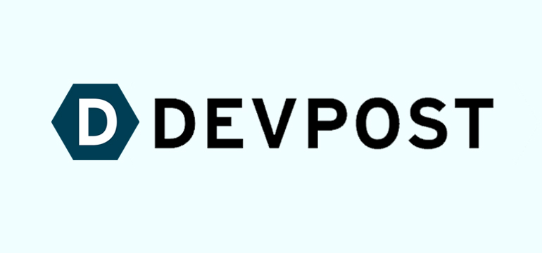 DevPost logo and project showcase platform for developers.