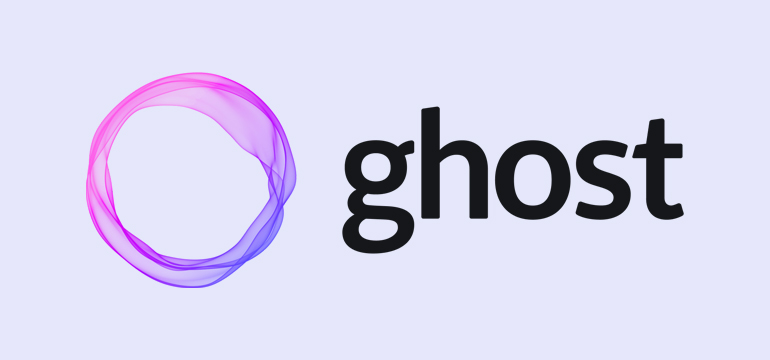 Ghost logo and professional publishing platform for content creators.