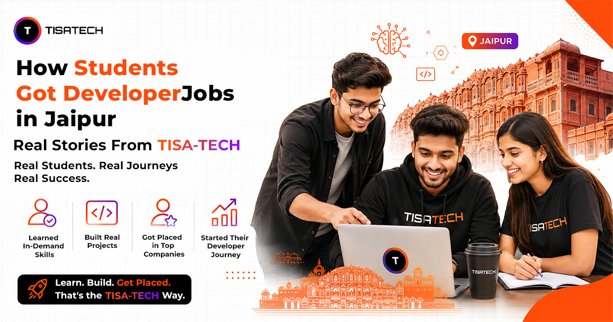 TISA-TECH students learning coding and getting developer job placements in Jaipur