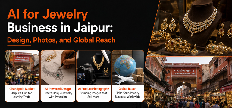 AI for e-commerce sellers in Jaipur featuring Chandpole Market, handicraft products, smart pricing, recommendations, and inventory automation.