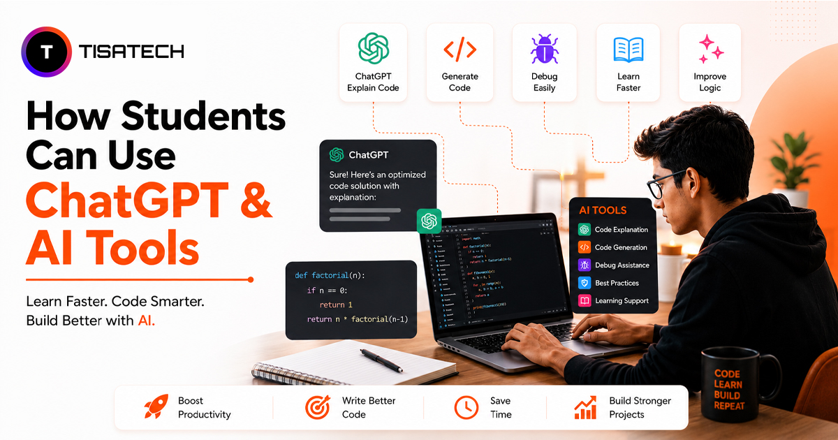 Students using ChatGPT and AI tools for coding