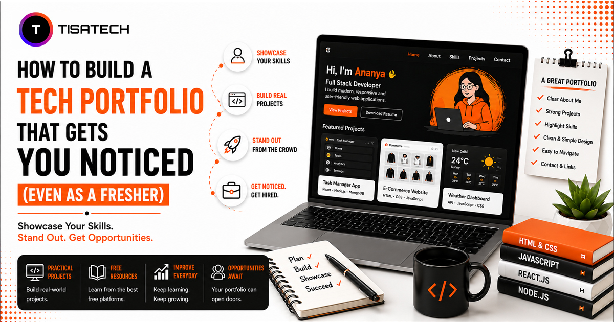 How to build a tech portfolio as a fresher with real projects and skills