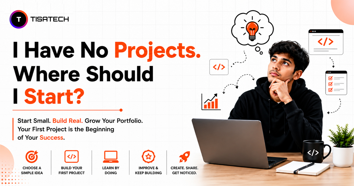 Student planning IT projects for freshers and building a coding portfolio