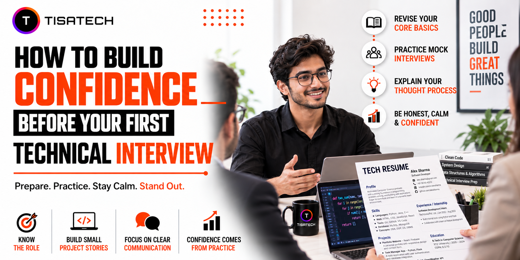 How to Build Confidence Before Your First Technical Interview – TISA-TECH