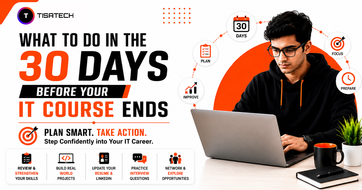 Student preparing for the final 30 days before an IT course ends