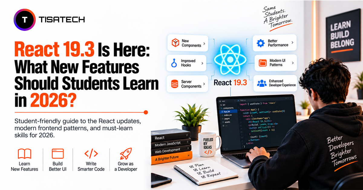 React 19.3 features for students learning modern web development